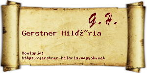 Gerstner Hilária névjegykártya